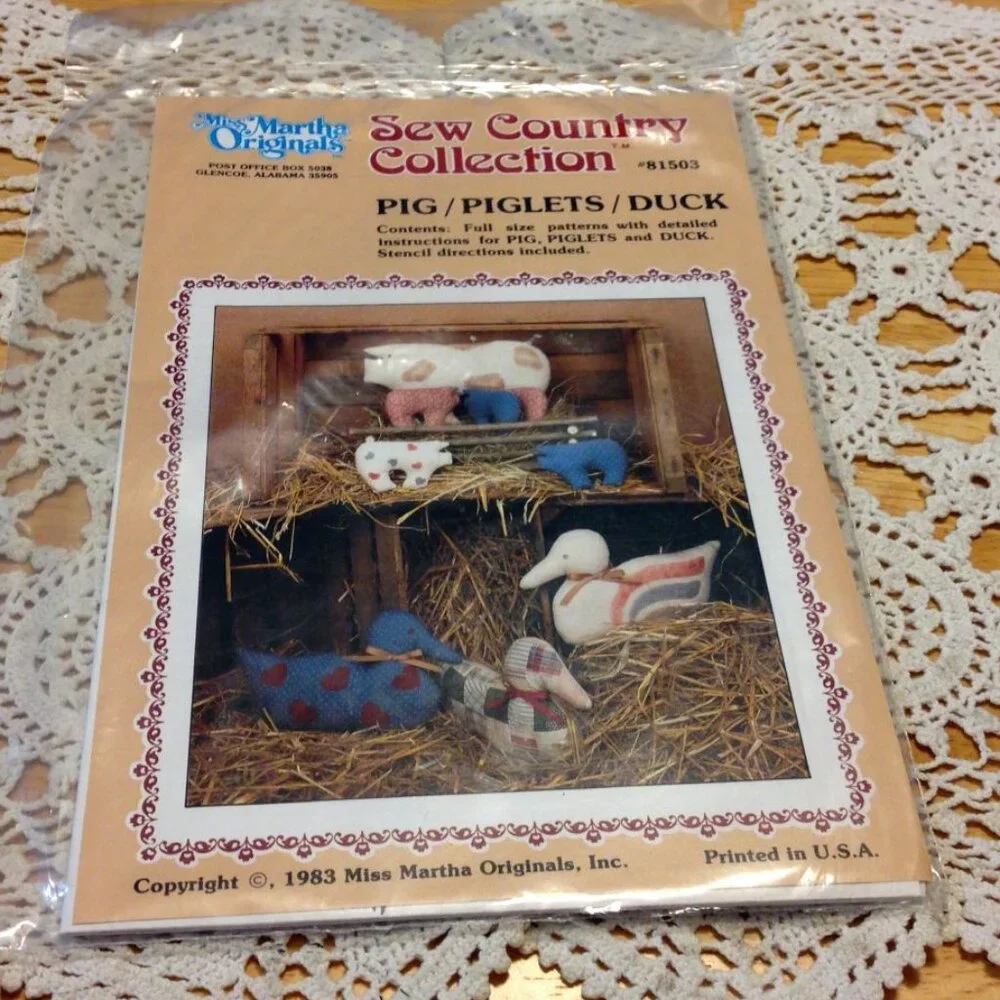 Vintage Sew Country Collection, Miss Martha Originals Patterns